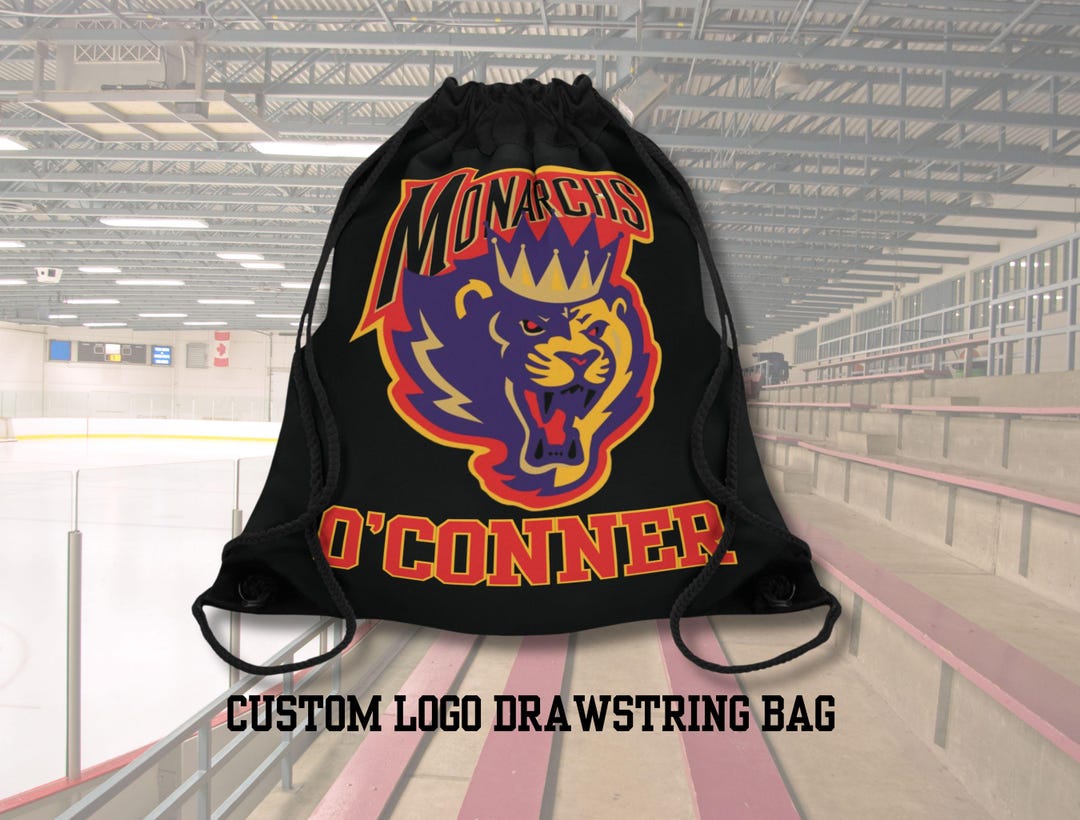 Custom Fan Drawstring Backpack Custom Hockey Logo Drawstring Backpack – Personalized Fan Gear - Etsy