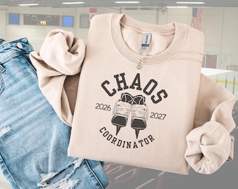 Chaos Coordinator Hockey Mom Sweatshirt: Customizable Team Manager Gift