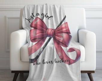 Manta polar de hockey para niña: manta de felpa, regalo para fanáticos del deporte