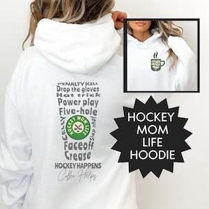 Hockey Mom Life Hoodie: Caffeinated Hockey Fan Sweatshirt