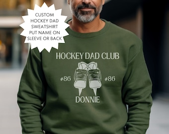 Personalized Hockey Dad Sweatshirt: Custom Name & Number