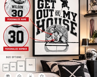 Custom Hockey Goalie Poster: Hockey Goalie Bedroom Decor