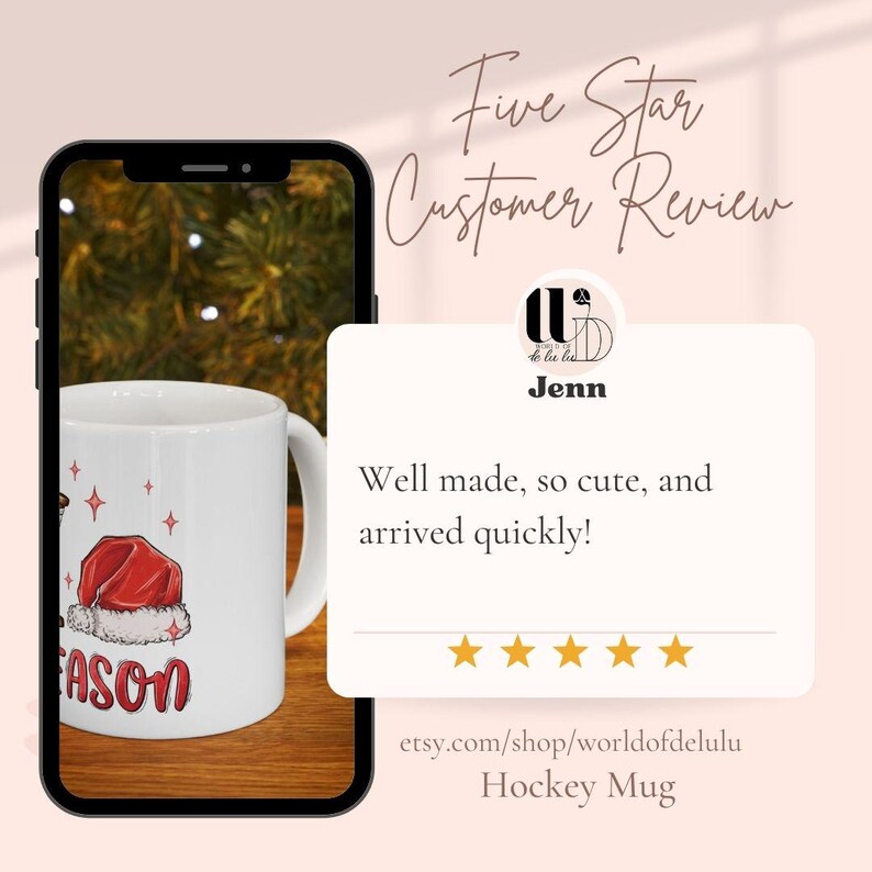 Taza de Hockey Mama: Taza de café de cerámica blanca de 15 oz imagen 12
