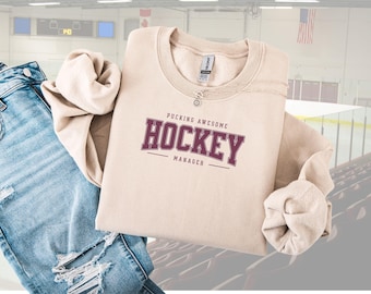 Hockey Manager Sweatshirt: Team Mom Crewneck - Ice Hockey Gift