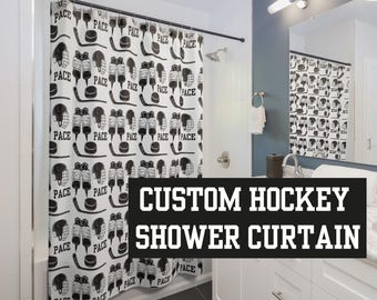 Hockey Shower Curtain: Personalized Bathroom Decor