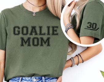 Personalized Goalie Mom T-Shirt: Hockey Mama Gift
