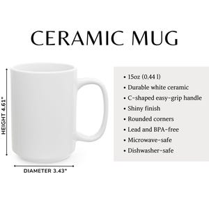 Taza de Hockey Mama: Taza de café de cerámica blanca de 15 oz imagen 7