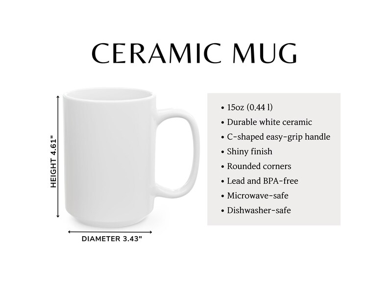 Taza de Hockey Mama: Taza de café de cerámica blanca de 15 oz imagen 7