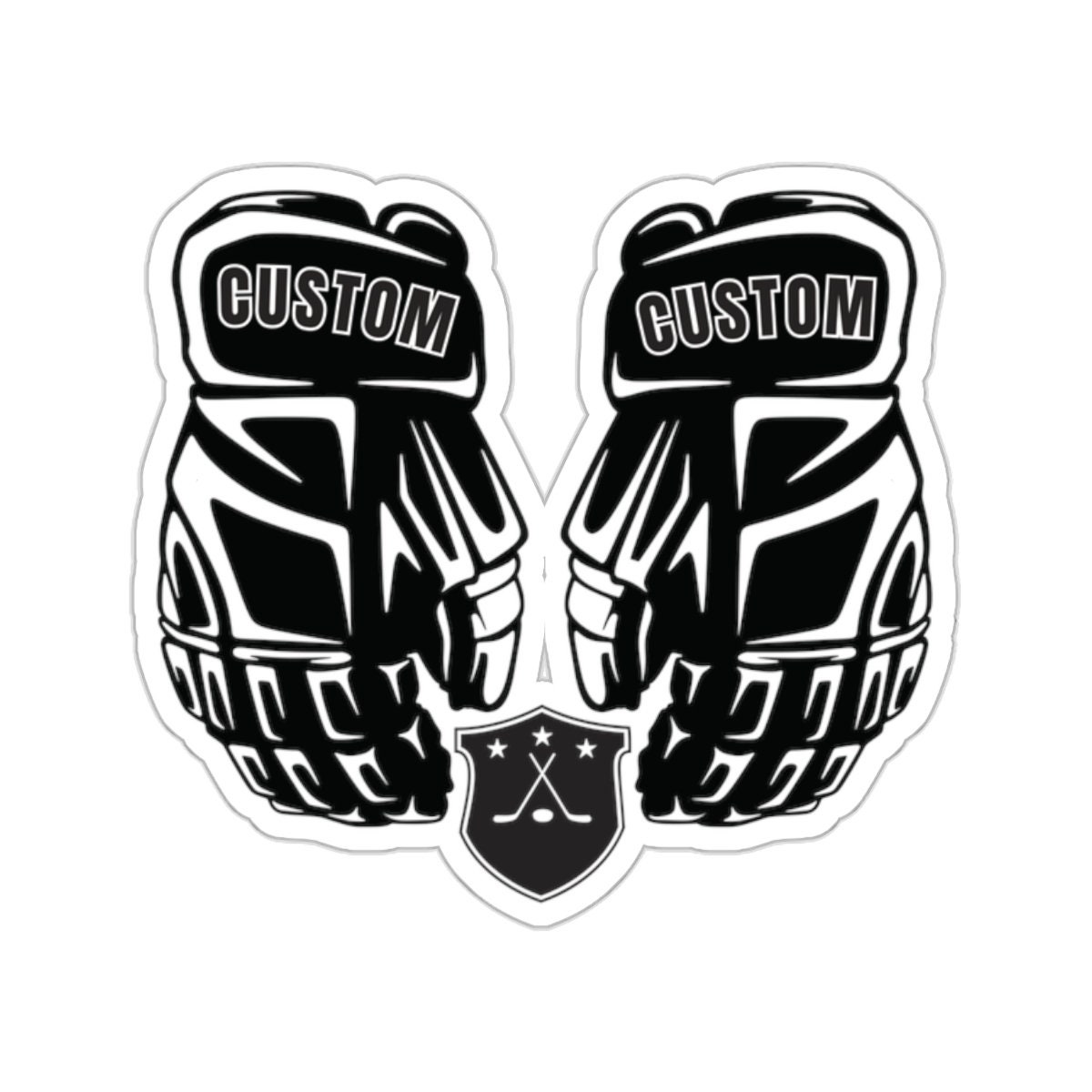 Custom Hockey Sticker With Name and Team Logo Hockey Decal Personalized ...