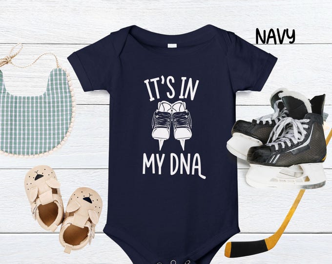 It's in my DNA Hockey Baby Bodysuit: Sports Themed Outfit