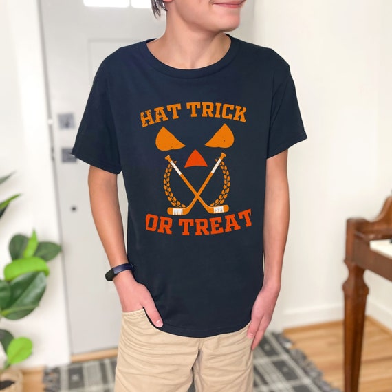 Kids Hockey Shirt Hockey Hat Trick Shirt Ice Hockey Halloween