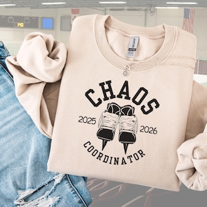 Chaos Coordinator Hockey Mom Sweatshirt: Customizable Team Manager Gift