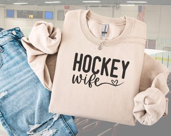 Hockey Wife Sweatshirt: Oversized Game Day Crewneck