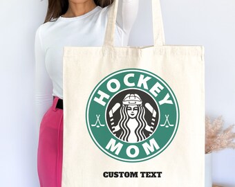 Personalisierte Hockey Mom Tragetasche: Kaffeeliebhaber Geschenk