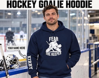 Personalized Hockey Goalie Hoodie: Custom Hockey Goalie Sweatshirt