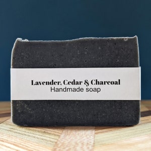 Lavender, Cedar & Charcoal Handmade Soap