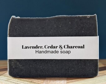 Lavender, Cedar & Charcoal Handmade Soap