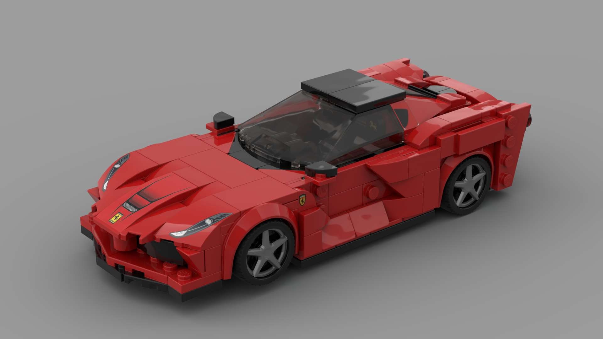 Ferrari Laferrari Speed Champions 8 Stud Wide Custom Moc Car