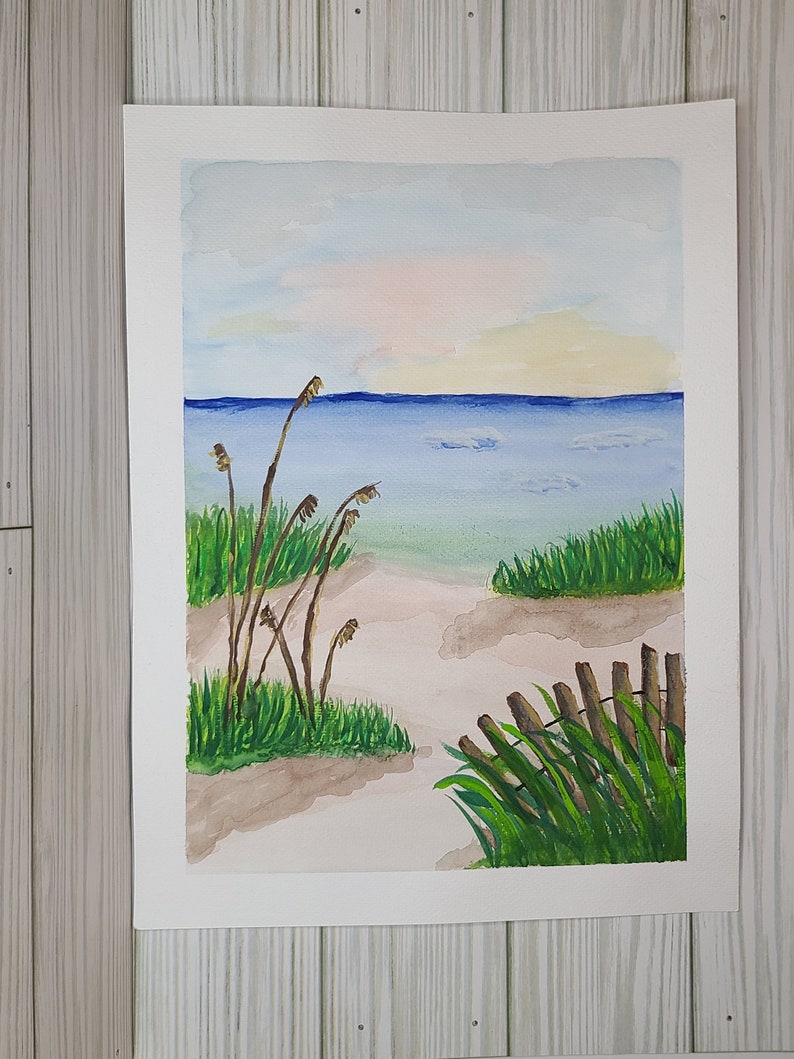 Ocean Color Scenes Framed Ocean View Watercolor Painting (9x12) - Etsy