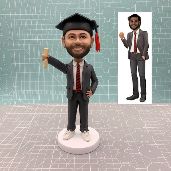 Custom bobbleheads,custom girlfriend bobbleheads,graduation souvenir gifts for students,gifts for PhD students,graduation gifts for doctors.