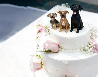 Gepersonaliseerde hond en kat bruidstaarttoppers, aangepaste polymeerklei huisdier bruidstaarttopper, aangepaste hond huwelijksverjaardagscadeau, Pawfect-dagcadeau