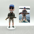 Custom fishing expert bobblehead,fisherman bobblehead,fisherman sculptures,personalised fisherman exclusive souvenir/award,fisherman gifts.