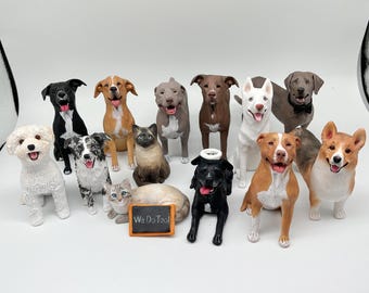Personalised Dog Wedding Cake Decorations,Custom Dog cat Cake Toppers,Dog Birthday Gifts,Gifts for Dog Lovers,Cat Figurines,Pet Anniversary.