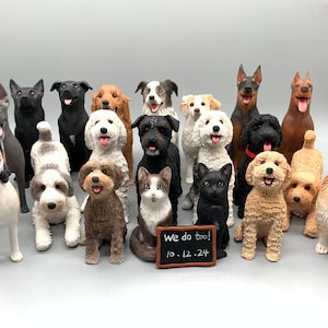 Custom Dog Wedding Cake Topper,Personalised Dog Statue Birthday Gift,Pet Anniversary Gift,Cat Cake Decorations,Pet Memorial,Cat Figurines.