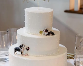 Personalized Dog Wedding Cake Toppers,Custom Dog Cat Birthday gifts,Pet Birthday gifts,Dog Figurines,Pet Cake Toppers,Pet anniversary gifts.