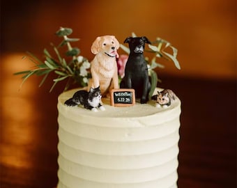 Personalised custom dog wedding cake toppers,dog decorations,dog birthdays,cat birthday gifts,pet anniversaries,dog figurines,dog cat toys.