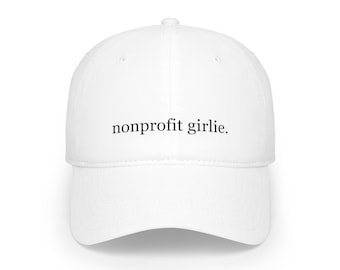 Gorra de béisbol Girlie sin fines de lucro, Girlie sin fines de lucro, gorra de béisbol, sombrero de béisbol para organizaciones sin fines de lucro