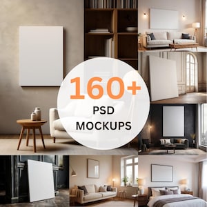 ALL SHOP 160+ Interior Mockups Bundle, Druck Poster Mockups, Photoshop Mockup, Mockup Vorlage, Kunstwerk Mockups, PSD, Poster Wand Kunst Mockup