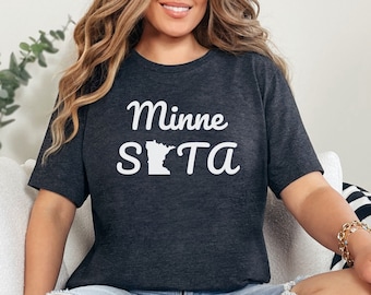 Minnesota Shirt, Minnesota Unisex T-Shirt, Minnesota State Shirt, Minnesota Map Shirt, Cute Home State Shirt, Moving To Minnesota Gift
