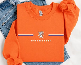 Netherlands Sweatshirt, Netherlands Hoodie, Nederland Sweatshirt, Dutch Flag Sweatshirt, Dutch Lion Sweatshirt, Dutch Pride, Dutch Heritage