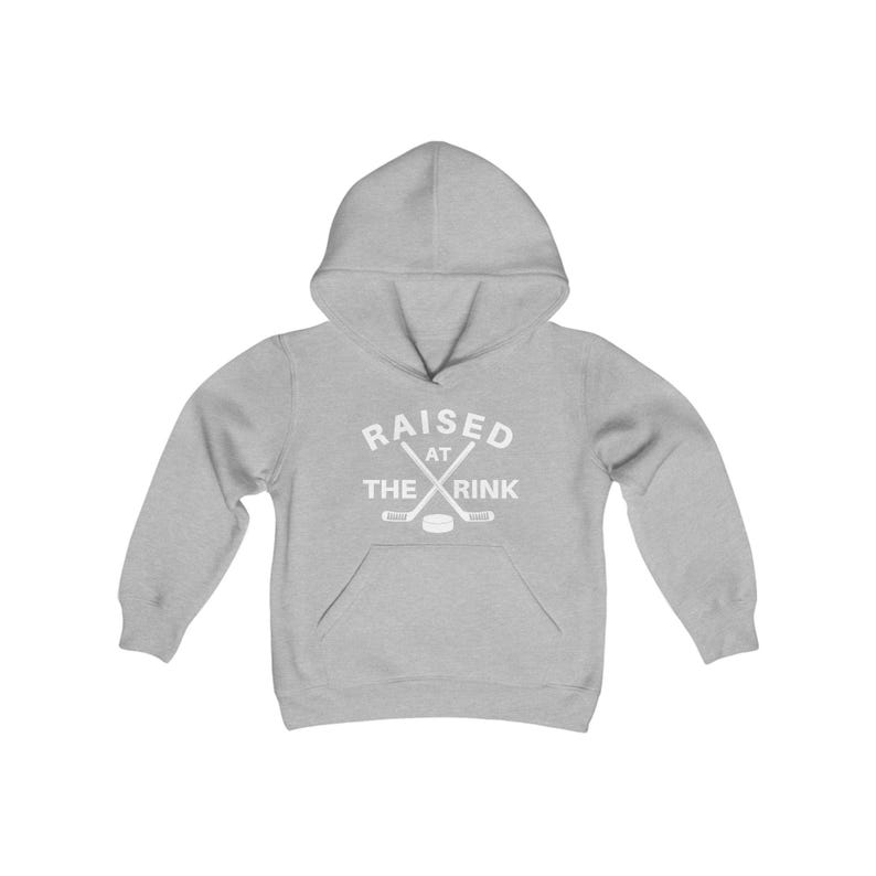 Raised At The Rink, Youth Hockey Hoodie, Kids Hockey Sweatshirt, Hockey Lover Gift, Kids Hockey Shirt, Hockey Gift, Hockey Player Shirt zdjęcie 6