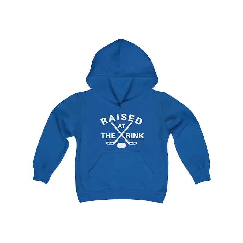 Raised At The Rink, Youth Hockey Hoodie, Kids Hockey Sweatshirt, Hockey Lover Gift, Kids Hockey Shirt, Hockey Gift, Hockey Player Shirt zdjęcie 4