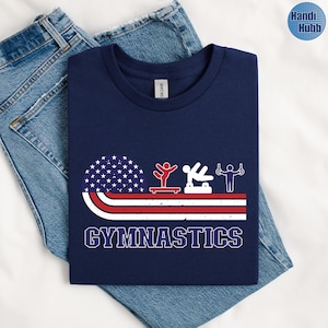 Gymnastics Shirt, USA Gymnastics Shirt, Patriotic Gymnastics Tee, Gymnastics Mom Shirt, Gymnastics Gift