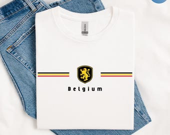 Belgium Shirt, Belgian Lion Shirt, Belgium Flag Shirt, Belgian Pride Tee, Belgium Soccer Shirt, Belgium Gift