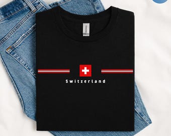 Switzerland Shirt, Swiss Flag Shirt, Swiss Gift Idea, Swiss Pride Shirt, Swiss Heritage, Swiss Flag Apparel, Switzerland Travel, Schweiz