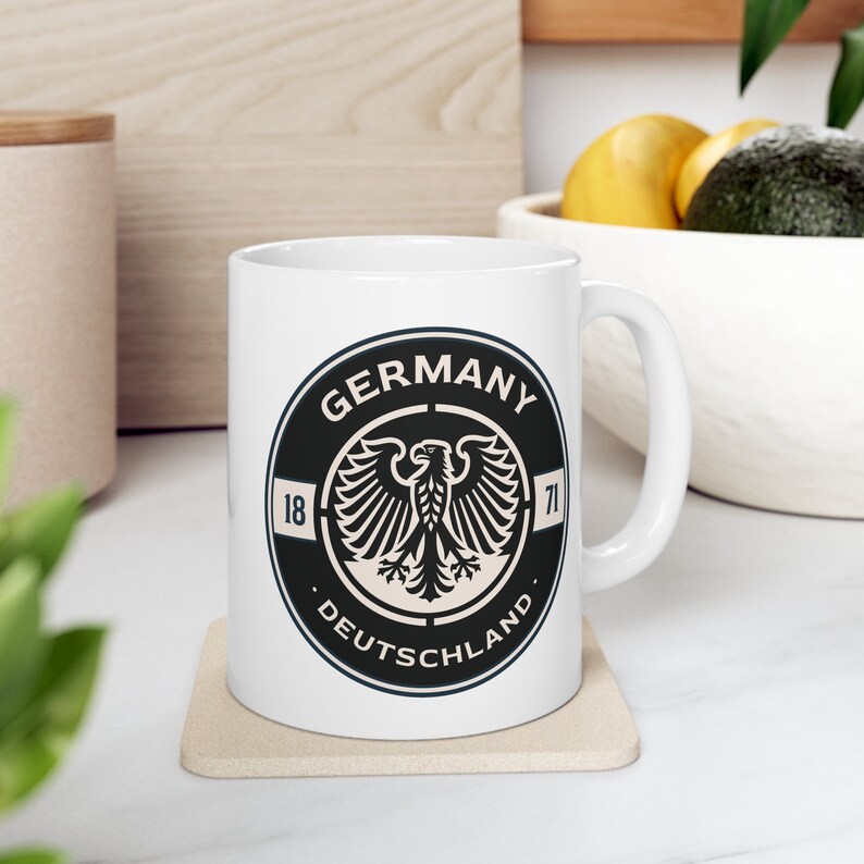 Germany Mug, Deutschland Mug, German Coffee Mug, German Eagle Mug, German Coat of Arms, Germany ...