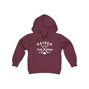 Raised At The Rink, Youth Hockey Hoodie, Kids Hockey Sweatshirt, Hockey Lover Gift, Kids Hockey Shirt, Hockey Gift, Hockey Player Shirt zdjęcie 7