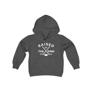 Raised At The Rink, Youth Hockey Hoodie, Kids Hockey Sweatshirt, Hockey Lover Gift, Kids Hockey Shirt, Hockey Gift, Hockey Player Shirt zdjęcie 5