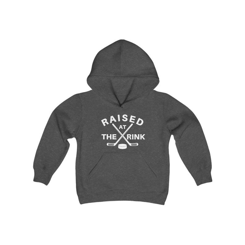 Raised At The Rink, Youth Hockey Hoodie, Kids Hockey Sweatshirt, Hockey Lover Gift, Kids Hockey Shirt, Hockey Gift, Hockey Player Shirt zdjęcie 5