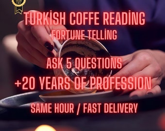 Caffè turco / Chiromanzia Impara la verità / Lettura in tazza di caffè / Lettura psichica / Lettura psichica del caffè / Esperienza e conoscenza