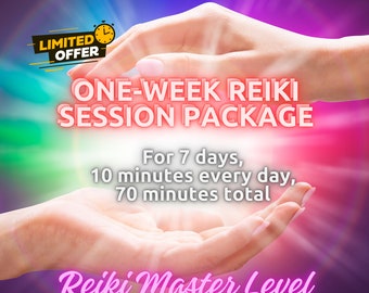 Pacchetto di una settimana con sessioni di guarigione Reiki - Trasformazione immediata entro 24 ore! / Sessione di energia spirituale / Potente guaritore energetico