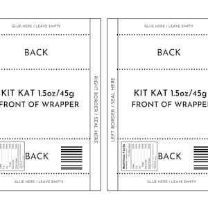 DIY KitKat Wrapper Template | Editable in Canva | Candy Bar Wrapper | Party Favor | Instant Download