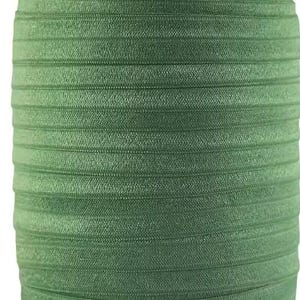 1,40 EUR/m - Olivgrün - 2 Meter, Elastisches Einfassband, 16 mm, Falzgummi, Festival-Armband, Freundschaftsbänder, Haargummi, Hairtie (FB05)