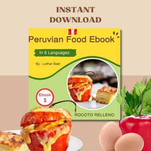 PDF Kochbuch 6 Sprachen,Einfache Rezepte,Rezeptbuch,Kochideen,Handgemacht Lebensmittel,Bio Essen,Handgemacht Kochen,Buch Essen