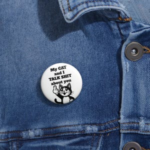 Cat Button Pin
