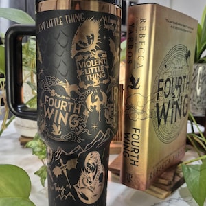 Fourth Wing - Iron Flame - Onyx Storm - 40 oz Copper Plated Stainless Steel Custom  Engraved Tumbler